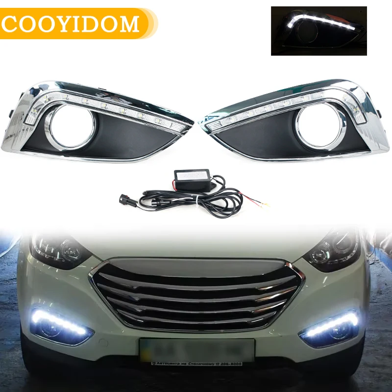 LED DRL Daytime Running Lights For Hyundai IX35 2010 2011 2012 2013 12V Front Bumper Running Lights Light Fog Car Accessories
LED DRL Daytime Running Lights For Hyundai IX35 2010 2011 2012 2013 12V Front Bumper Running Lights Light Fog Car Accessories