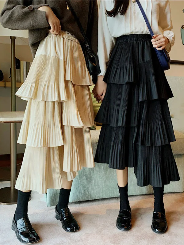 Асимметричная плиссированная юбка, женская длинная юбка с высокой талией, корейская утягивающая юбка трапециевидной формы, цвет полиэфирного волокна
Асимметричная плиссированная юбка, женская длинная юбка с высокой талией, корейская утягивающая юбка трапециевидной формы, цвет полиэфирного волокна