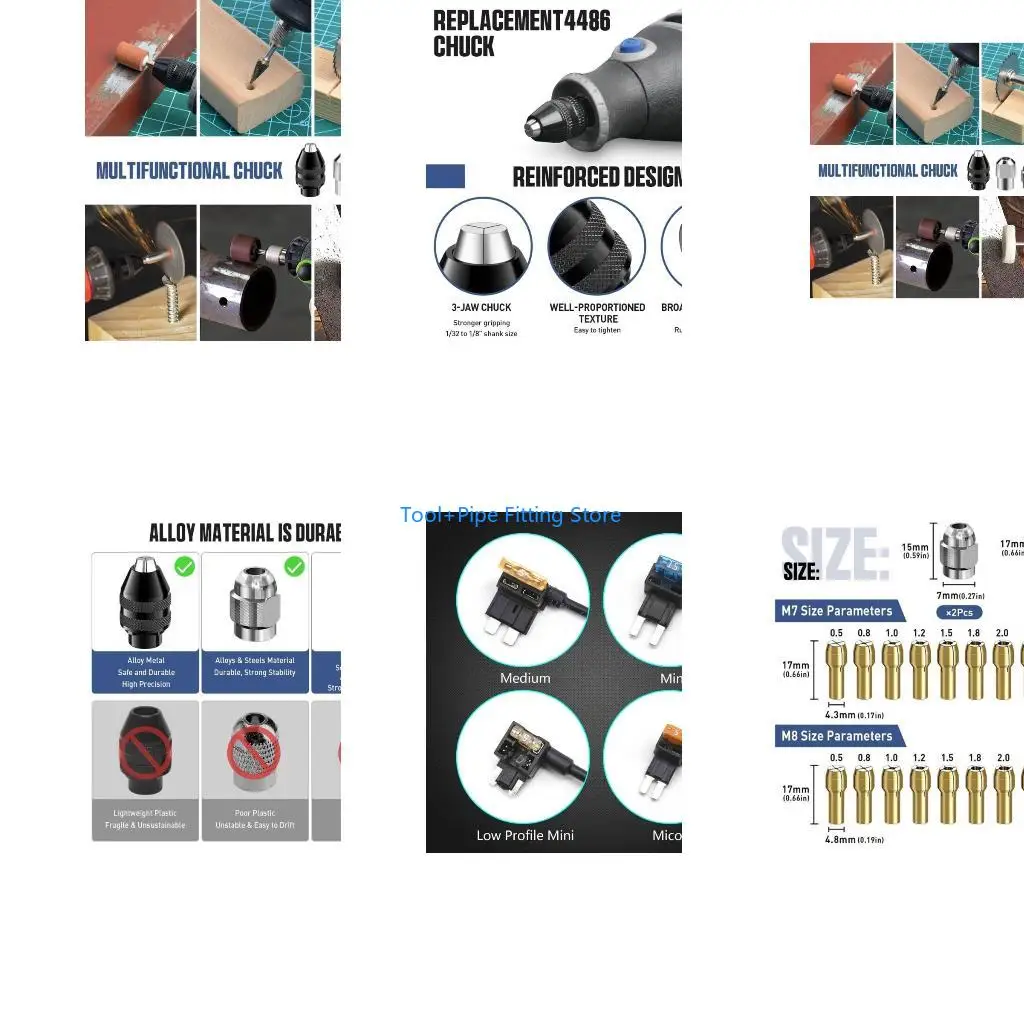 F92B Brass Collet Chucks forDremel Rotary Tool Machine Polishing Engraver Electrics
F92B Brass Collet Chucks forDremel Rotary Tool Machine Polishing Engraver Electrics