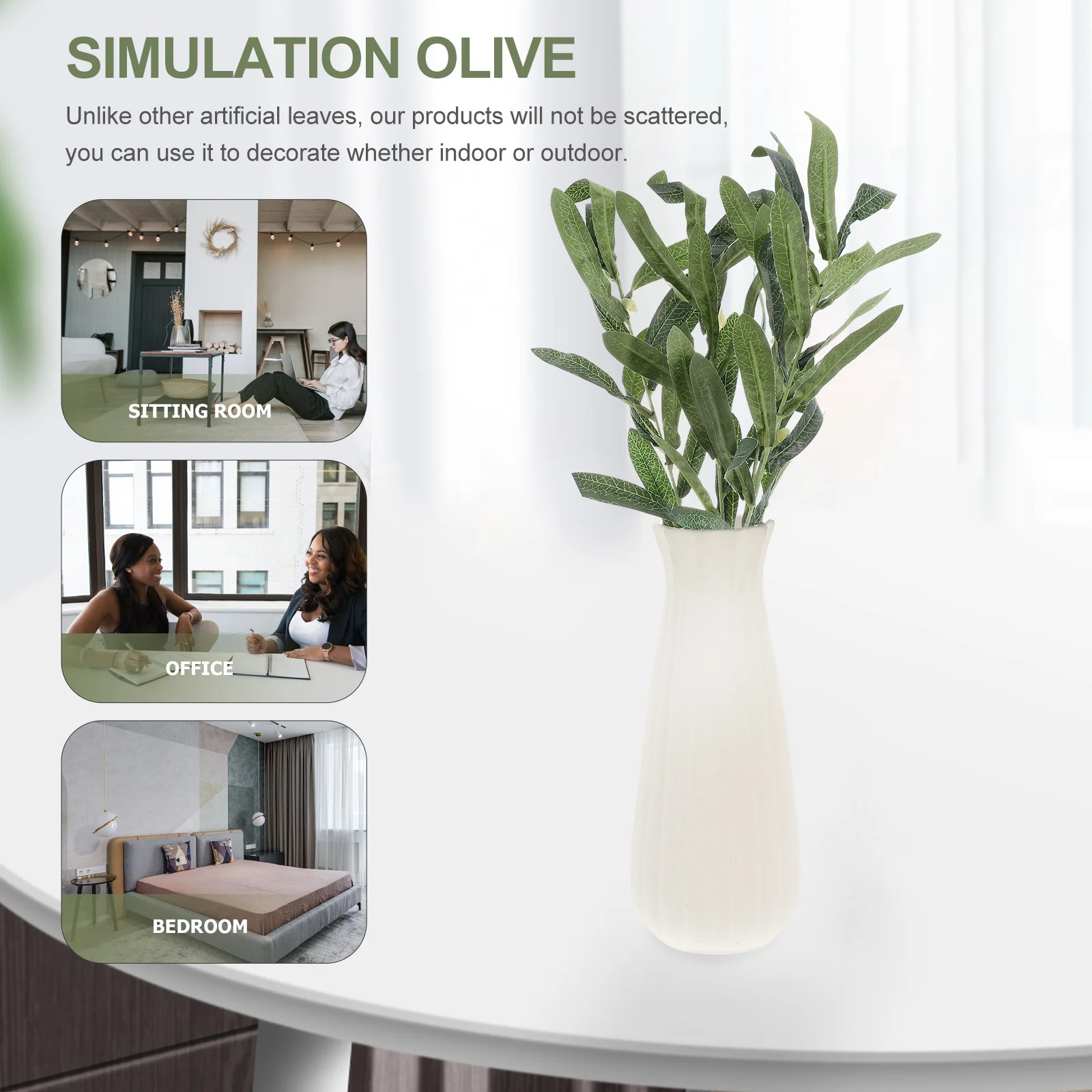 NOLITOY Artificial Olive Branch Garland Faux Green Leaves with Berries Silk Fake Tree Stems for Vase Table Centerpiece Decor
NOLITOY Artificial Olive Branch Garland Faux Green Leaves with Berries Silk Fake Tree Stems for Vase Table Centerpiece Decor