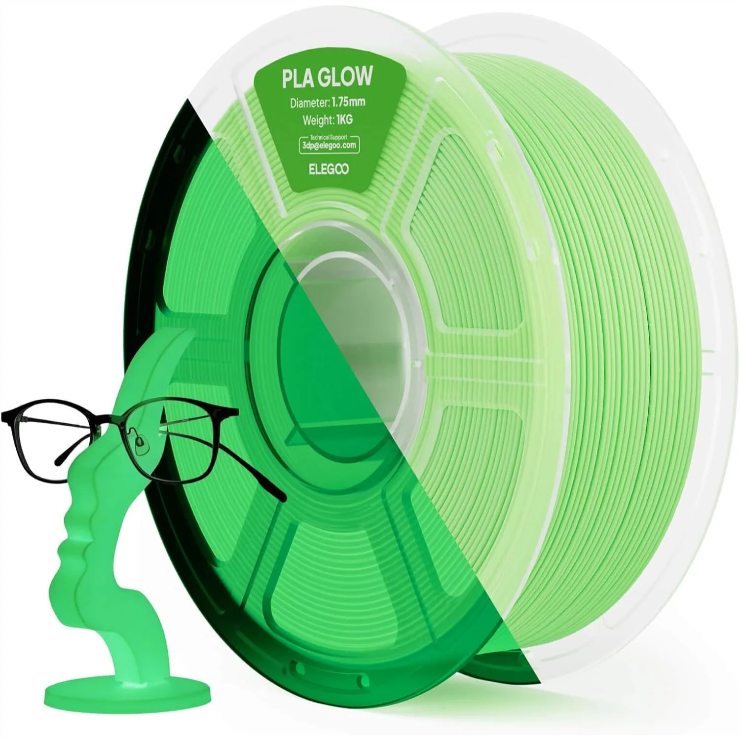 Glow in the Dark PLA Filament 1.75mm 1KG Spool, Luminous 3D Printing Material for Most FDM Printers
Glow in the Dark PLA Filament 1.75mm 1KG Spool, Luminous 3D Printing Material for Most FDM Printers
