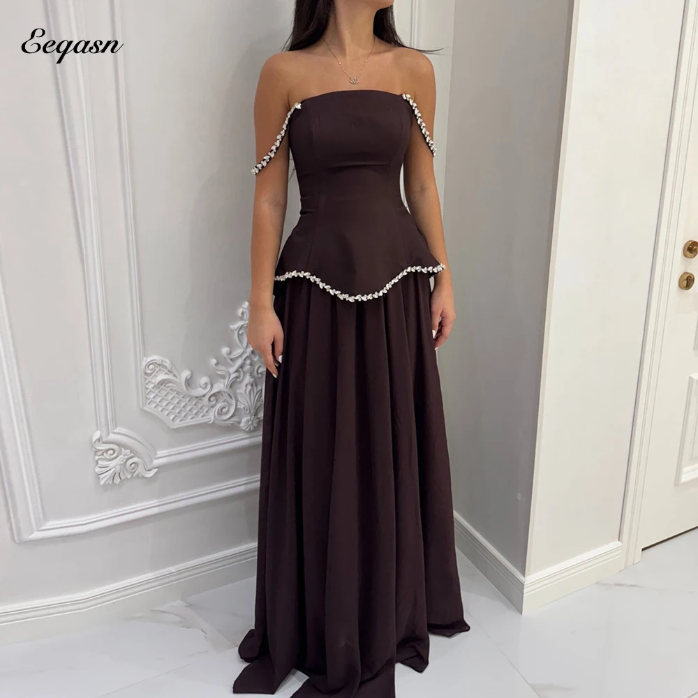 Customized Modern Style Evening Dress Strapless Chiffon A-line Long Dresses Formal Gown Wedding Party Dress High Quality
Customized Modern Style Evening Dress Strapless Chiffon A-line Long Dresses Formal Gown Wedding Party Dress High Quality