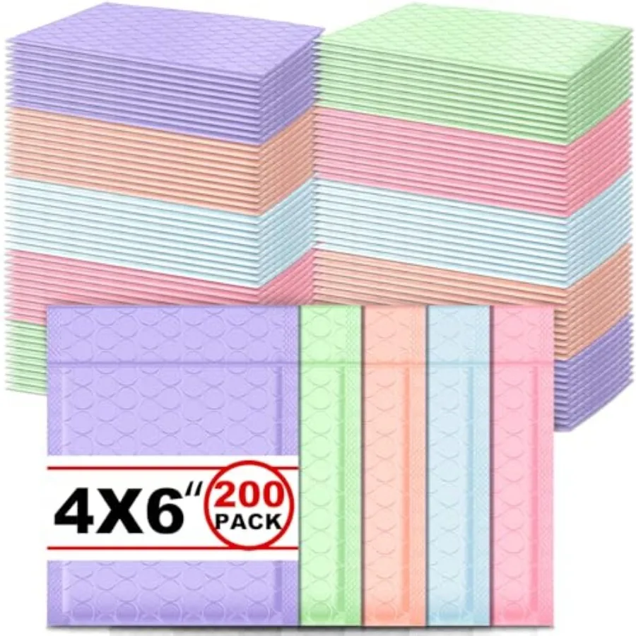 200 Pcs Bubble Mailer 4 x 6 Inch Small Shipping Bags Waterproof Padded Envelopes Self Adhesive Poly Bubble Packaging Envelopes
200 Pcs Bubble Mailer 4 x 6 Inch Small Shipping Bags Waterproof Padded Envelopes Self Adhesive Poly Bubble Packaging Envelopes