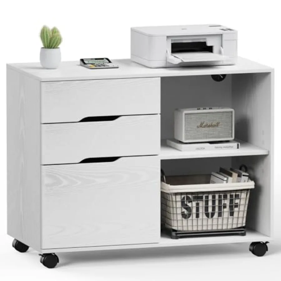 DUMOS Lateral File Cabinet with 3 Drawers Rolling Filing Cabinets Under Desk Storage Printer Stand Wood Organizer with Wheels A
DUMOS Lateral File Cabinet with 3 Drawers Rolling Filing Cabinets Under Desk Storage Printer Stand Wood Organizer with Wheels A