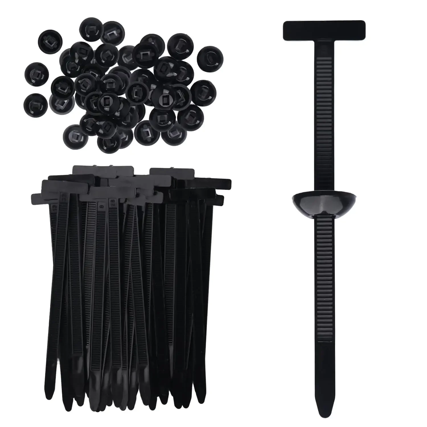 100 Pcs Nylon Universal Cable Tie Buckle for Car - Self-Locking Easy Install Zipper Clips with Pin & Button Design
100 Pcs Nylon Universal Cable Tie Buckle for Car - Self-Locking Easy Install Zipper Clips with Pin & Button Design