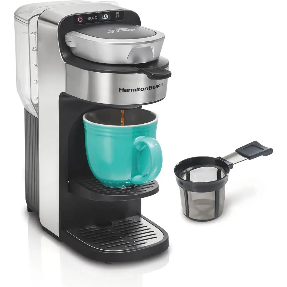 Single Serve Coffee Maker, Brews in Minutes, 40oz Reservoir, Stainless Steel, Silver
Single Serve Coffee Maker, Brews in Minutes, 40oz Reservoir, Stainless Steel, Silver