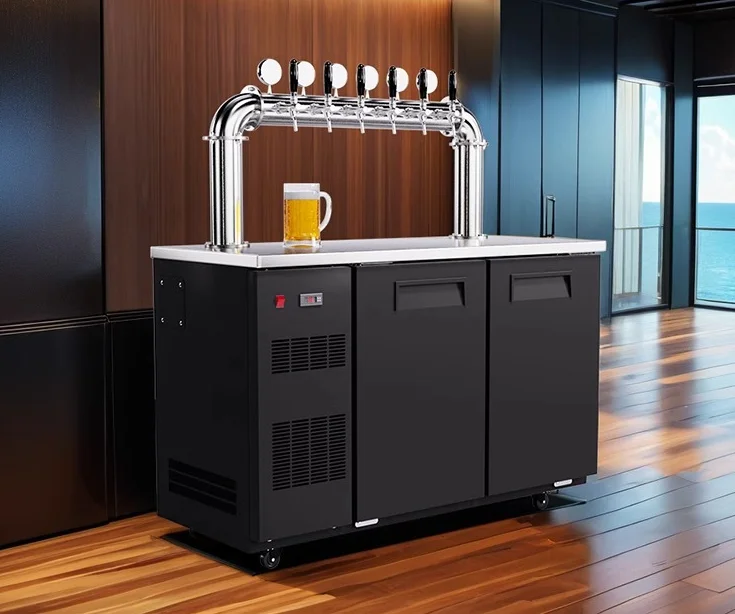 Stainless Steel 2-Door 6-Tap Food Grade Ice-Cooled Built-In Beer Keg Refrigerator Dispenser Kegerator Fridge Premium Dispensing
Stainless Steel 2-Door 6-Tap Food Grade Ice-Cooled Built-In Beer Keg Refrigerator Dispenser Kegerator Fridge Premium Dispensing