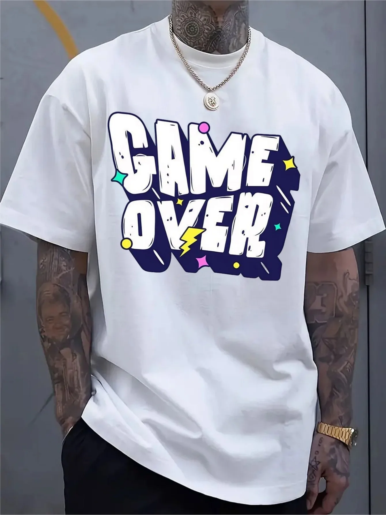 2026-2027 High-Quality Men's Summer New Thickened Cotton Short Sleeve T-Shirt with Premium Printed Design Trendy Brand
2026-2027 High-Quality Men's Summer New Thickened Cotton Short Sleeve T-Shirt with Premium Printed Design Trendy Brand