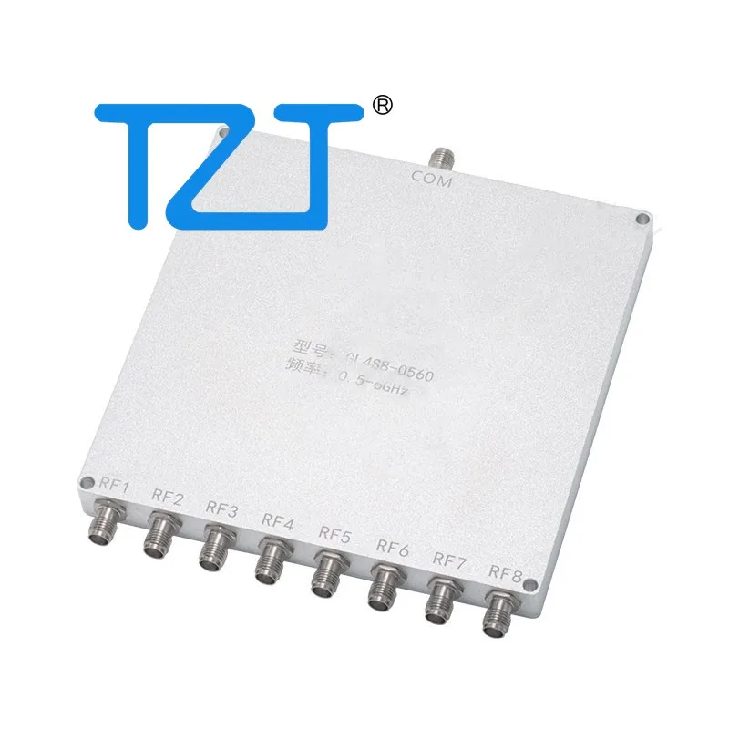 TZT GL4S8-0560 1-to-8 Power Divider 500-6000MHz RF Micro-band Power Splitter/Combiner with SMA Connector
TZT GL4S8-0560 1-to-8 Power Divider 500-6000MHz RF Micro-band Power Splitter/Combiner with SMA Connector