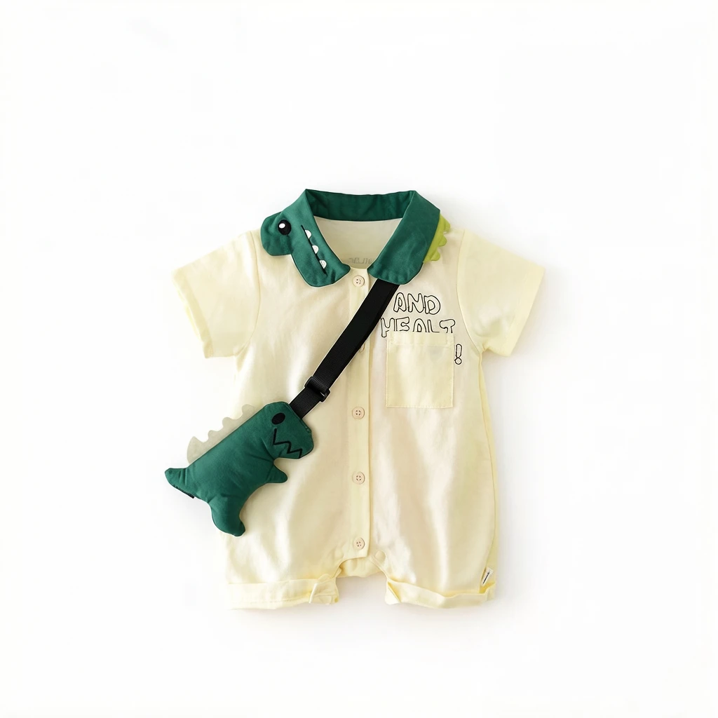 2Pcs Cute Dinosaur Baby Rompers, thin breathable short sleeve onesies, casual outdoor outfit with accessories, nice gift
2Pcs Cute Dinosaur Baby Rompers, thin breathable short sleeve onesies, casual outdoor outfit with accessories, nice gift