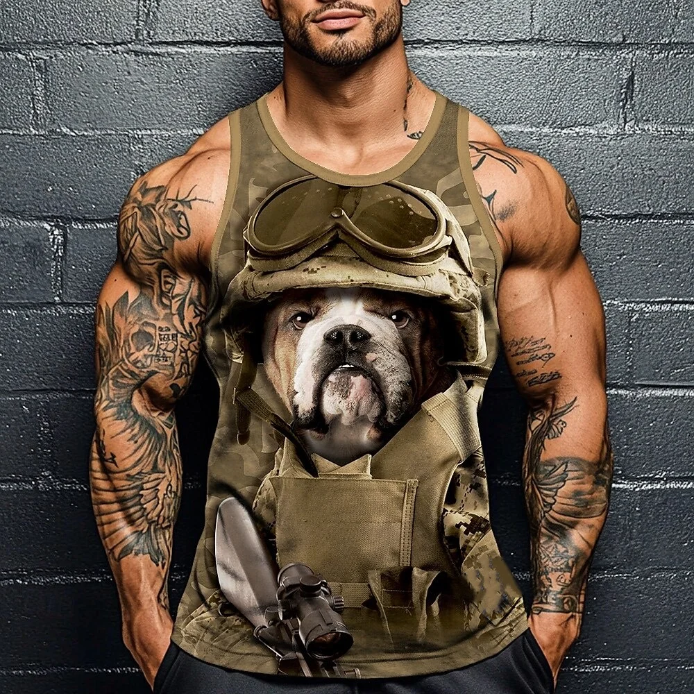 3D Print Animal Dog Pattern Men's Tank Top Summer Gym Fitness Sports Sleeveless Vest Loose Round Neck Comfortable Casual Clothes
3D Print Animal Dog Pattern Men's Tank Top Summer Gym Fitness Sports Sleeveless Vest Loose Round Neck Comfortable Casual Clothes
