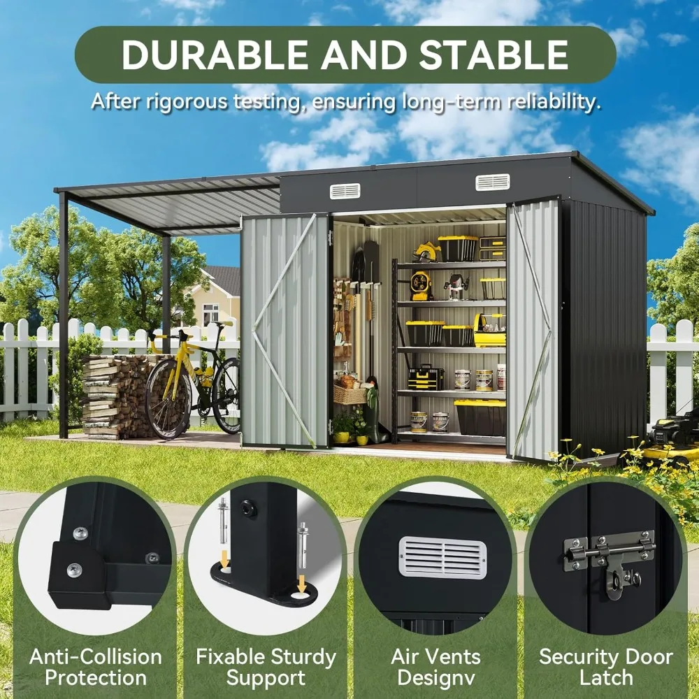 6x4FT Outdoor Storage Shed with Hardtop Gazebo 12x4FT Metal Lean to Shed Open Sided Pergola 2 in 1 Garden Tool Shed for Patio
6x4FT Outdoor Storage Shed with Hardtop Gazebo 12x4FT Metal Lean to Shed Open Sided Pergola 2 in 1 Garden Tool Shed for Patio
