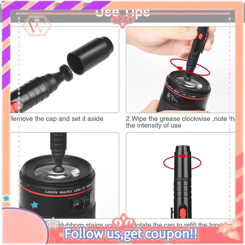 Camera Cleaning Kit Professional DSLR Lens Digital Camera Sensor Cleaning Tool For Sony Fujifilm Nikon Canon Durable
Camera Cleaning Kit Professional DSLR Lens Digital Camera Sensor Cleaning Tool For Sony Fujifilm Nikon Canon Durable