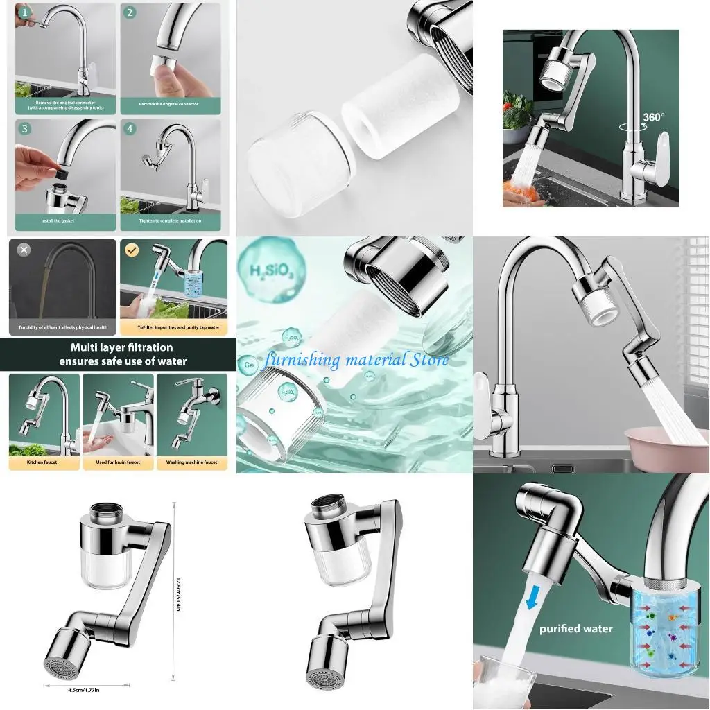 Y5GD Rotation Faucet Extension Rotatable Faucet Attachment Extender Faucet Rotate Attachment Upgrades for Kitchen & Bathroom