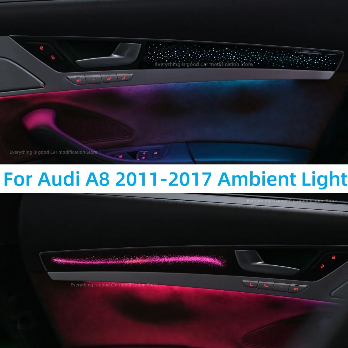 Светодиодная декоративная лента для Audi A8 2011-2017, подсветка салона, улучшение интерьера автомобиля, аксессуары для авто, стиль Galaxy Edition, эффект звездного неба.
Светодиодная декоративная лента для Audi A8 2011-2017, подсветка салона, улучшение интерьера автомобиля, аксессуары для авто, стиль Galaxy Edition, эффект звездного неба.
