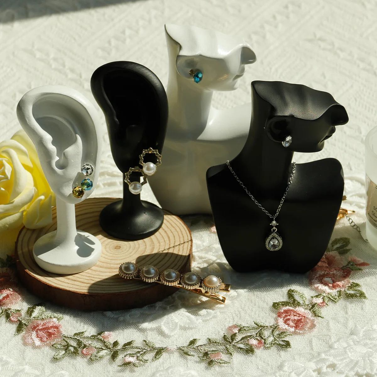 1 шт., смоляный боковой манекен для лица, подставка для ювелирных изделий, голова, бюст, портретное ожерелье, браслеты, серьги, стеллаж для хранения ювелирных изделий, держатель
1 шт., смоляный боковой манекен для лица, подставка для ювелирных изделий, голова, бюст, портретное ожерелье, браслеты, серьги, стеллаж для хранения ювелирных изделий, держатель