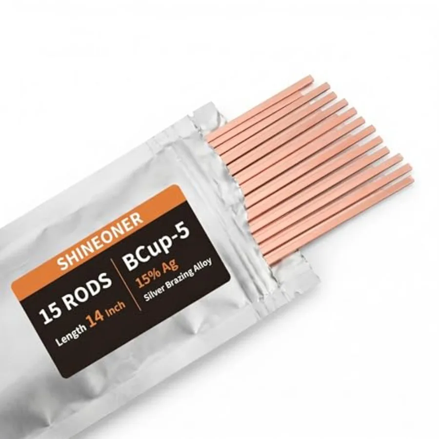 BCuP-5 % Silver Brazing Rod Flat 0.050" x 1/8" x 14" HVAC Copper Tube Repair for Air Conditiong Refrigeration and Cold Storage
BCuP-5 % Silver Brazing Rod Flat 0.050" x 1/8" x 14" HVAC Copper Tube Repair for Air Conditiong Refrigeration and Cold Storage