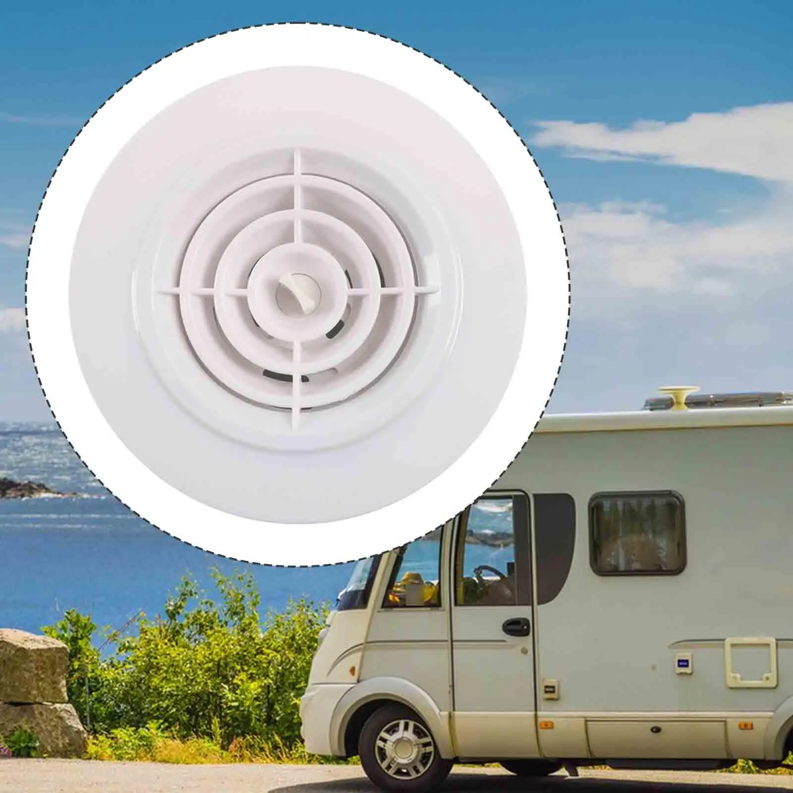 2.6inch RV Trailer Air Conditioning Outlet Vent Sturdy Accessories Multifunctional Lightweight Easily Install Universal White
2.6inch RV Trailer Air Conditioning Outlet Vent Sturdy Accessories Multifunctional Lightweight Easily Install Universal White