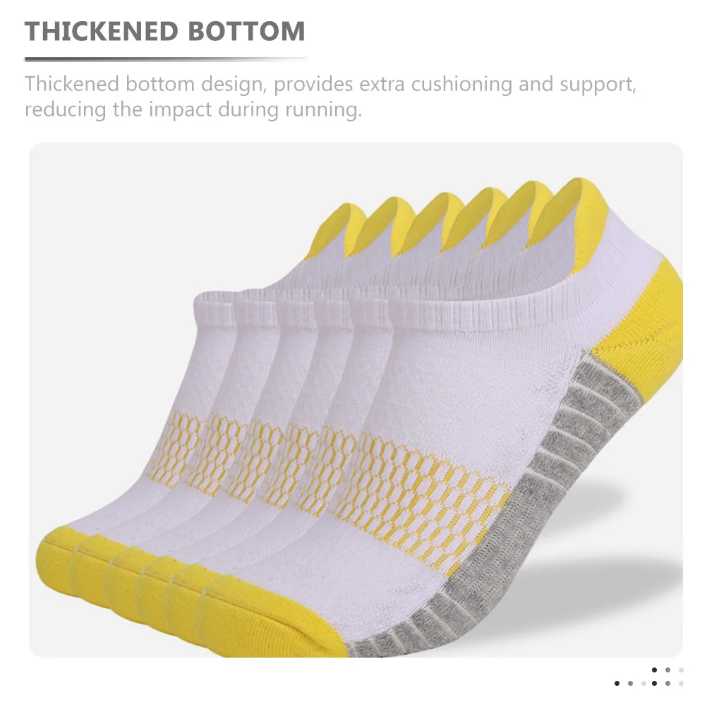 6Pairs Running Anti-Skid Cushioned Socks Thickened Bottom Breathable Cotton Short Ankle Socks for Men Women Athletic Sports
6Pairs Running Anti-Skid Cushioned Socks Thickened Bottom Breathable Cotton Short Ankle Socks for Men Women Athletic Sports