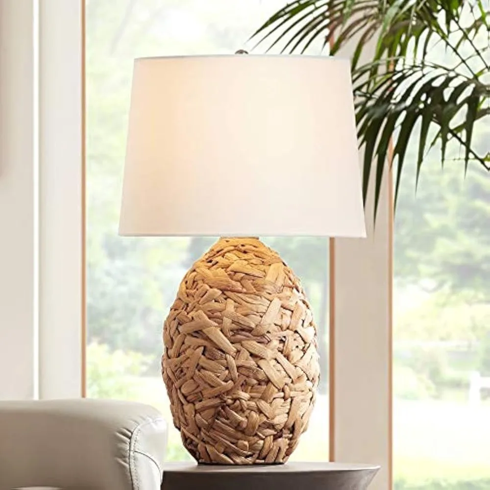 Nantucket Modern Coastal Nautical Table Lamp 26" High Natural Woven Seagrass White for Bedroom Living Room House Home
Nantucket Modern Coastal Nautical Table Lamp 26" High Natural Woven Seagrass White for Bedroom Living Room House Home