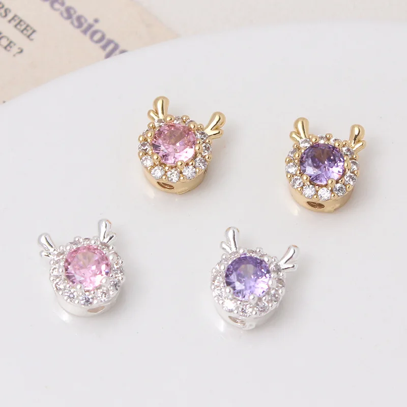 10pcs/ Set Fashion copper gold-plated micro set zircon cute small faucet beads DIY multi hole bead accessories
10pcs/ Set Fashion copper gold-plated micro set zircon cute small faucet beads DIY multi hole bead accessories