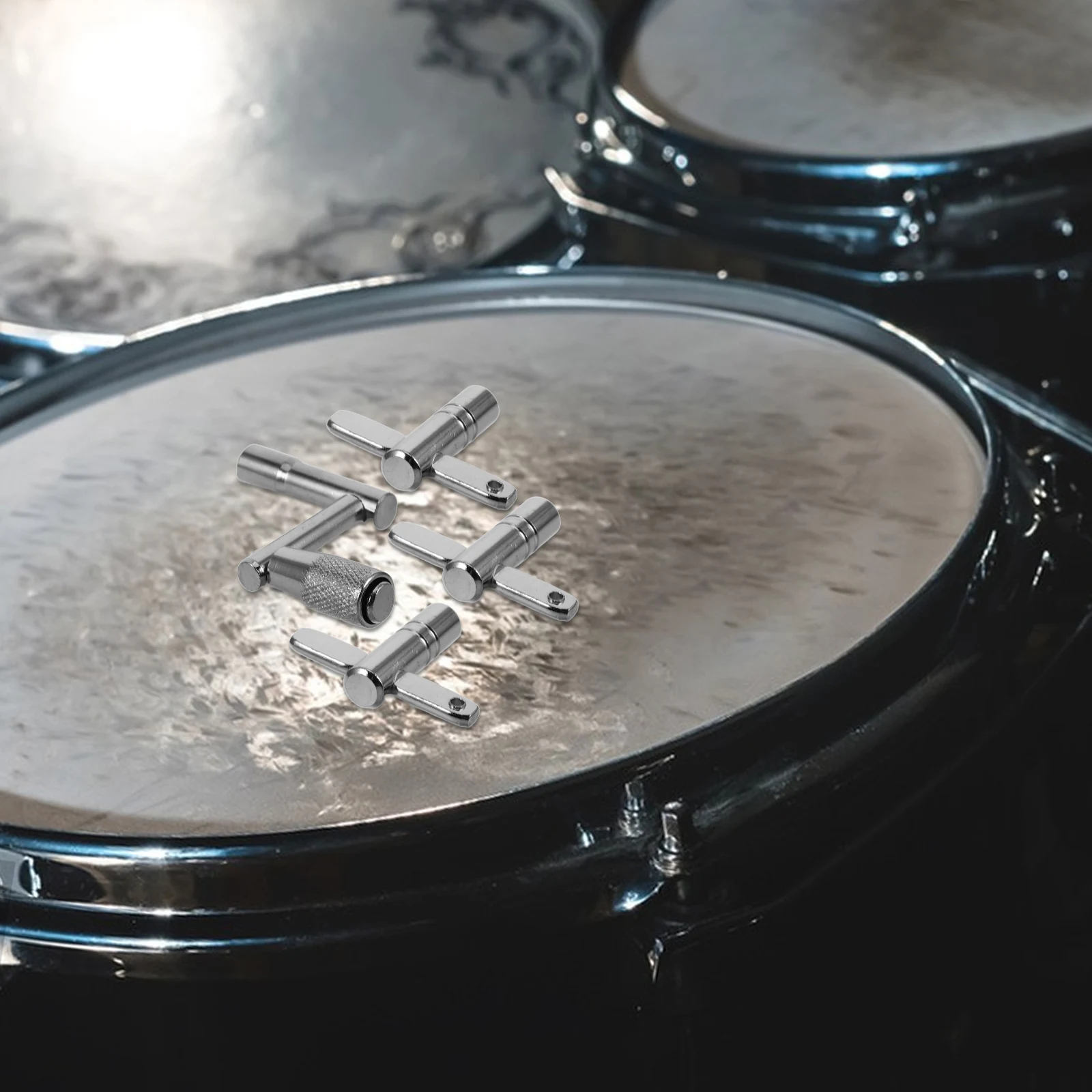 1 set Drum Key tool High Tension Sound Keys Silver Tuning Drum Accessories Wrenches Universal Fit Lightweight Portable
1 set Drum Key tool High Tension Sound Keys Silver Tuning Drum Accessories Wrenches Universal Fit Lightweight Portable