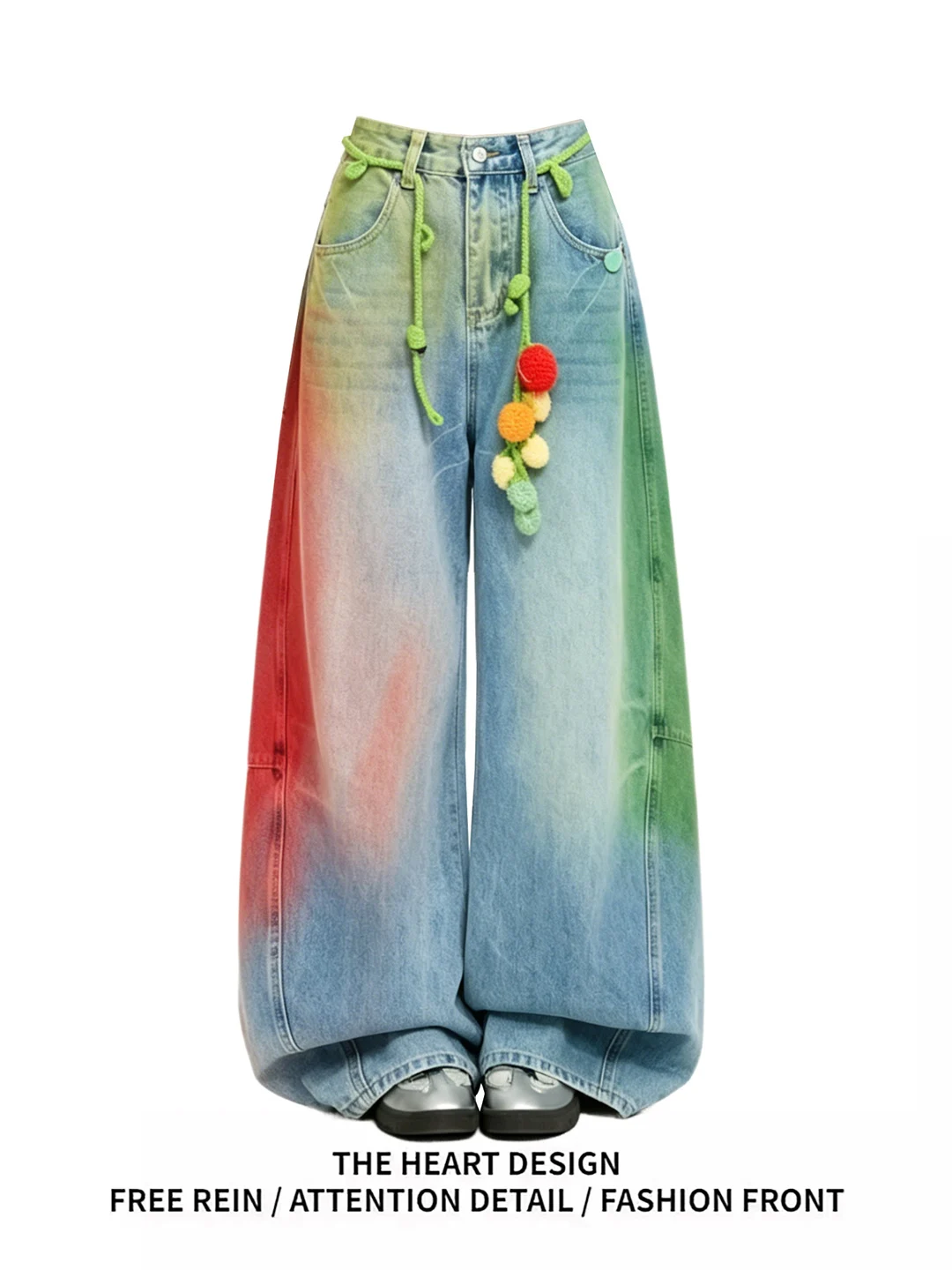 Dopamine Gradient Stained Loose Wide Leg Jeans Women's Summer New Style High Waist Casual Blue Denim Pants
Dopamine Gradient Stained Loose Wide Leg Jeans Women's Summer New Style High Waist Casual Blue Denim Pants