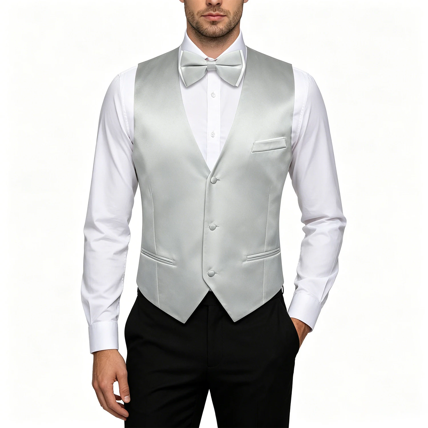 Formal Classic Mens Vest Party Wedding Solid Waistcoat With Matching Bowtie Cufflinks Rose Grey Black sequin
Formal Classic Mens Vest Party Wedding Solid Waistcoat With Matching Bowtie Cufflinks Rose Grey Black sequin