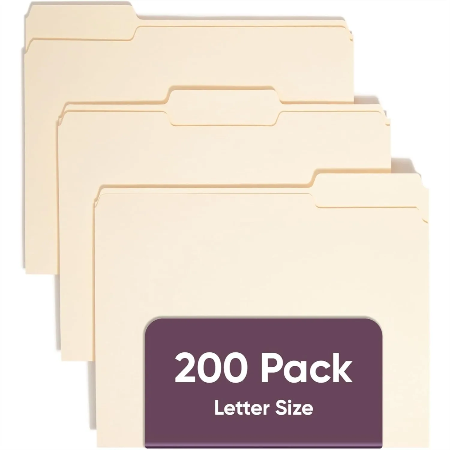 Manila File Folders Letter Size 1/3-Cut Tab Assorted Positions, 200 Pack for Home Office Document Organization
Manila File Folders Letter Size 1/3-Cut Tab Assorted Positions, 200 Pack for Home Office Document Organization
