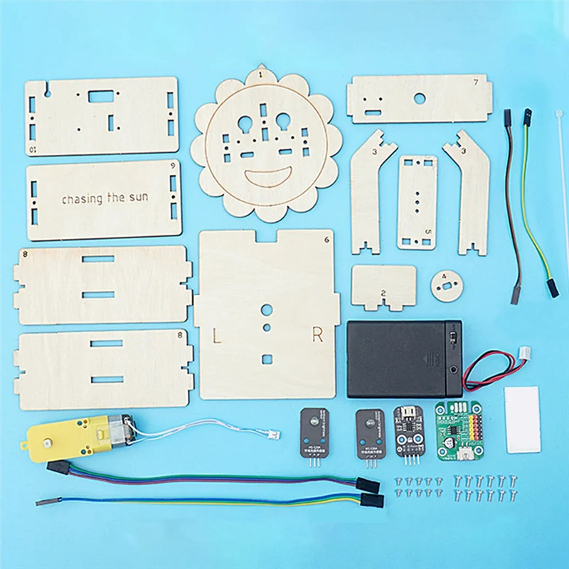 A04F-DIY Light Chasing Sensor Material Kits Fun Science Small Making Material Kit Teaching Experiment Model Easy To Use
A04F-DIY Light Chasing Sensor Material Kits Fun Science Small Making Material Kit Teaching Experiment Model Easy To Use