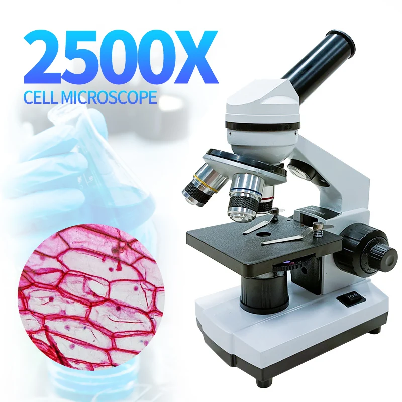 Compound Microscope Powerful Biological Microscopes For School 40X-2500X Microscopes With Microscope Slides Set Phone Adapter
Compound Microscope Powerful Biological Microscopes For School 40X-2500X Microscopes With Microscope Slides Set Phone Adapter