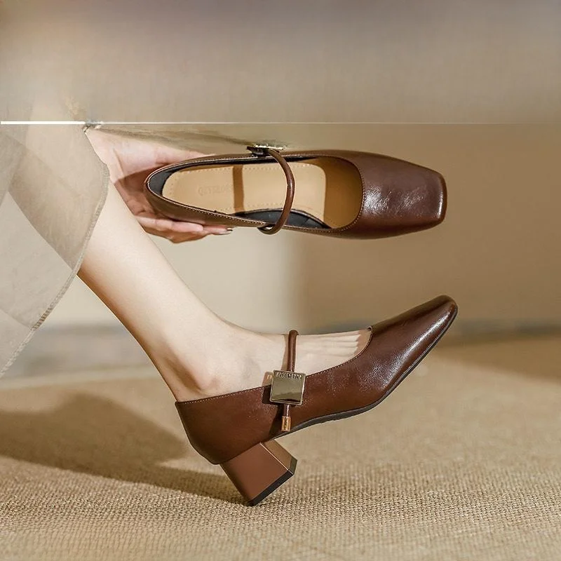 Elegant Square Toe Mary Jane Shoes Comfortable Fashionable Women's Flat Pumps Vintage Style Summer Footwear Rubber Sole
Elegant Square Toe Mary Jane Shoes Comfortable Fashionable Women's Flat Pumps Vintage Style Summer Footwear Rubber Sole