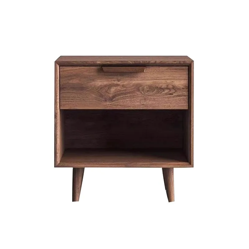Nordic style solid wood bedroom black walnut bedside table simple bedside table storage household
Nordic style solid wood bedroom black walnut bedside table simple bedside table storage household