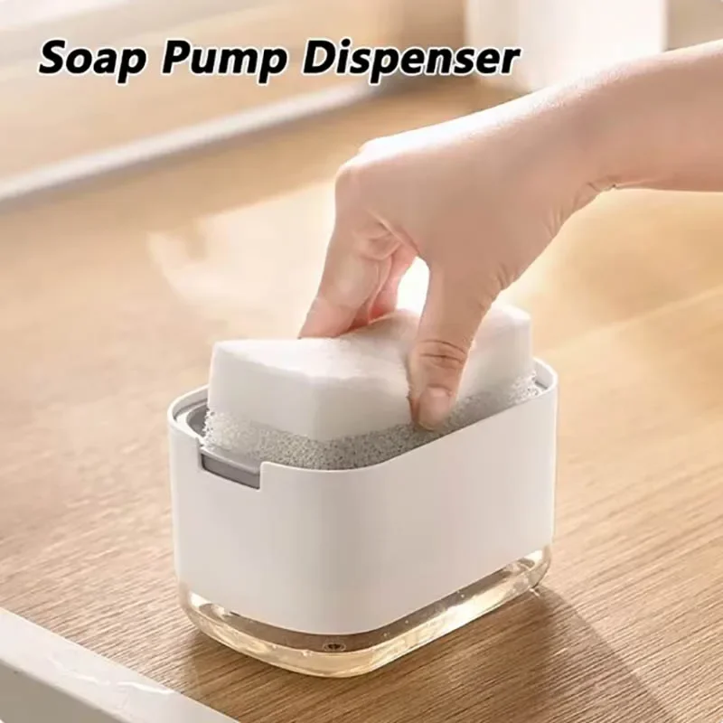 Soap Dispenser Box Press Dispenser Scrubbing Liquid Container Kitchen Bathroom Automatic Detergent Foam Box with Sponge Holder
Soap Dispenser Box Press Dispenser Scrubbing Liquid Container Kitchen Bathroom Automatic Detergent Foam Box with Sponge Holder