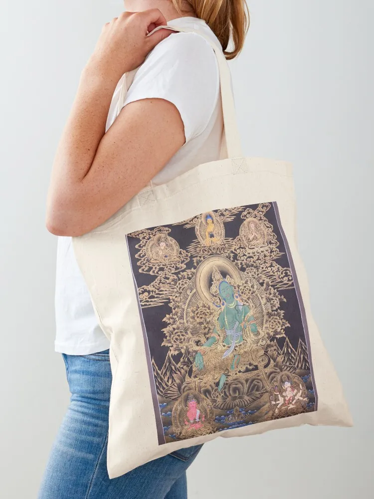green tara thangka painting Tote Bag shopping trolley bag tote bag canvas custom bags tote woman
green tara thangka painting Tote Bag shopping trolley bag tote bag canvas custom bags tote woman