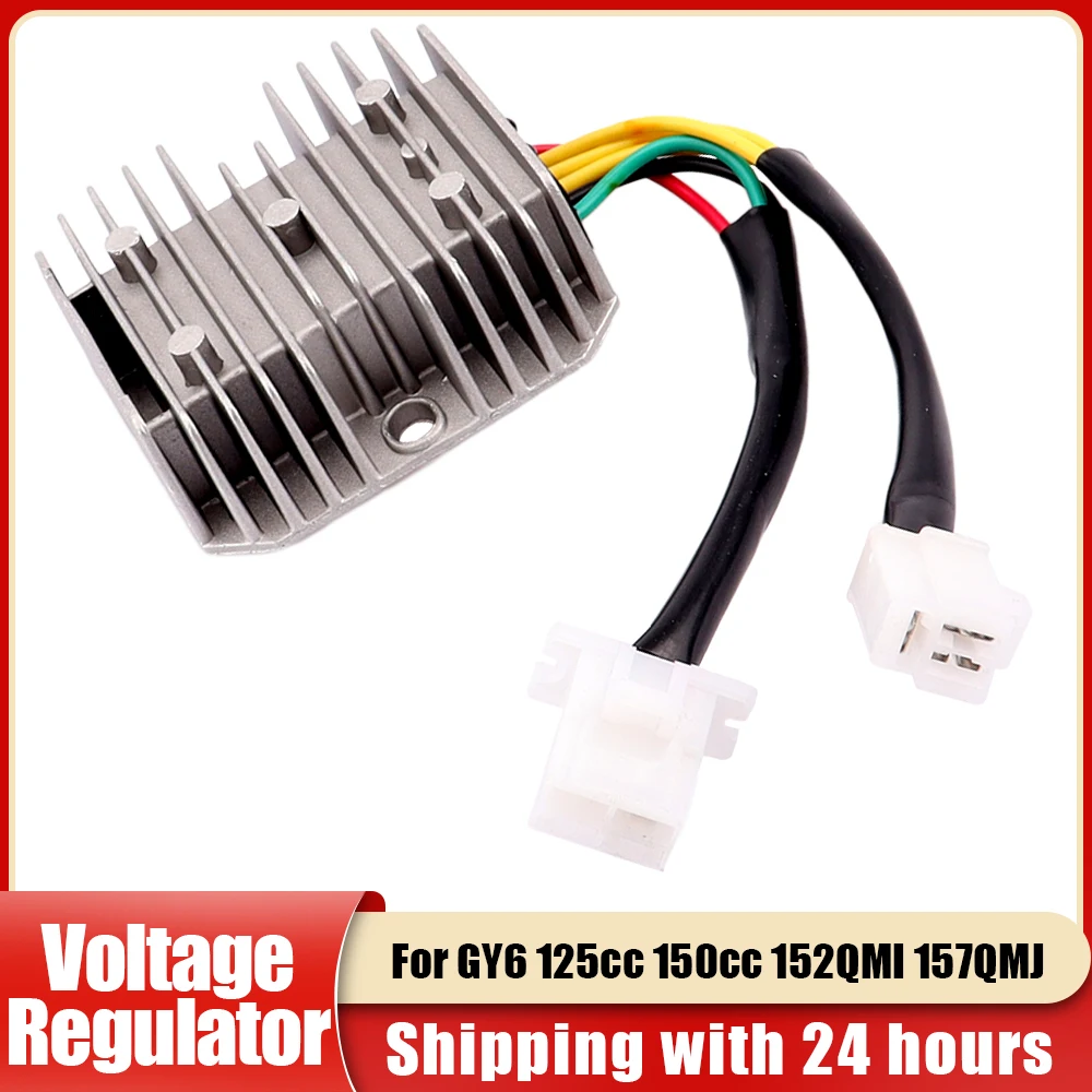 12V Motorcycle Voltage Regulator Rectifier 2 Plug Waterproof For GY6 125cc 150cc 152QMI 157QMJ CH125 Scooter ATV Moped Quad
12V Motorcycle Voltage Regulator Rectifier 2 Plug Waterproof For GY6 125cc 150cc 152QMI 157QMJ CH125 Scooter ATV Moped Quad