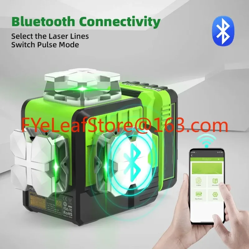 Level Instrument Huepar P03CG 12 Line Horizontal 3D Green Beam Light for Wall Rotation and Self Leveling
Level Instrument Huepar P03CG 12 Line Horizontal 3D Green Beam Light for Wall Rotation and Self Leveling