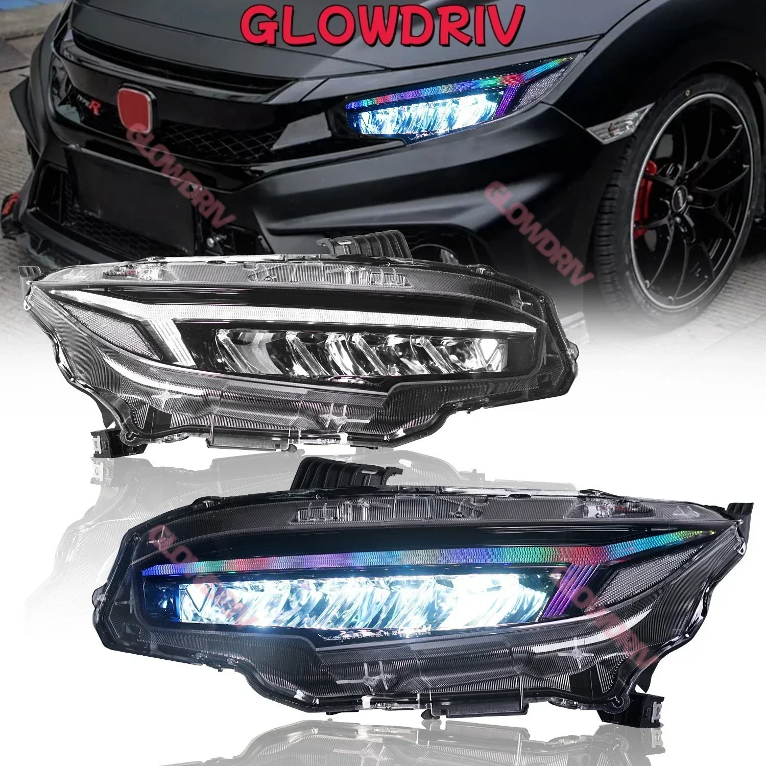 LED Head light fit for Honda 10th Civic FK FC hatchback 2016-2020 RGB 4 lenses Y style head lamp assembly DRL
LED Head light fit for Honda 10th Civic FK FC hatchback 2016-2020 RGB 4 lenses Y style head lamp assembly DRL