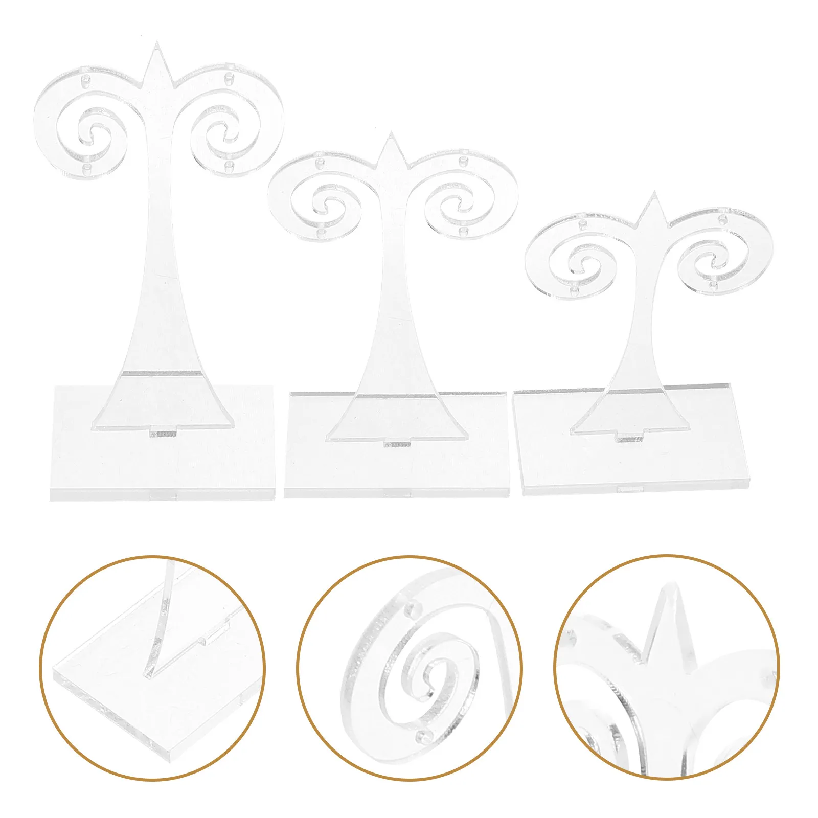 3Pcs Acrylic Earring Display Stand Clear Base Jewelry Organizer Rack Desktop Storage Holder for Store Exhibition
3Pcs Acrylic Earring Display Stand Clear Base Jewelry Organizer Rack Desktop Storage Holder for Store Exhibition