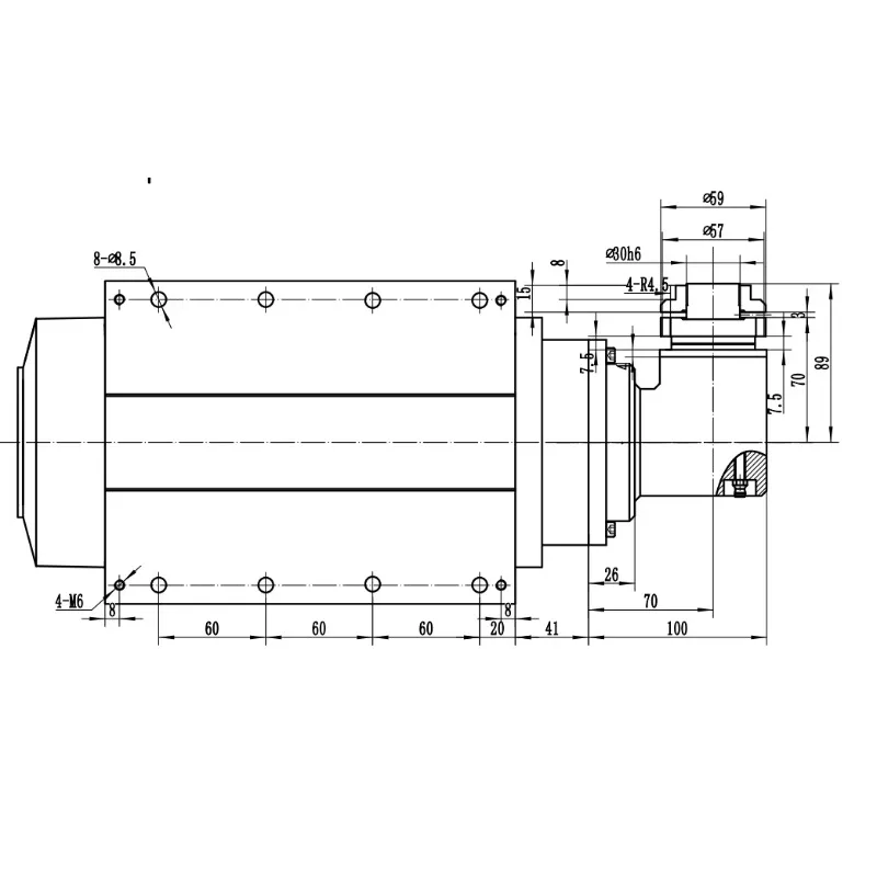 Right Angle Saw Blade Motor 4500rpm 3.5kw Spindle For Machine Tool
Right Angle Saw Blade Motor 4500rpm 3.5kw Spindle For Machine Tool