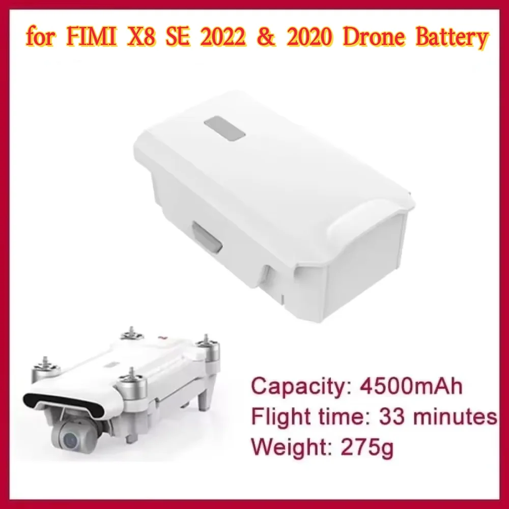 For FIMI X8SE 2020 2022 Drone Battery 4500mAh Lipo Intelligent Flight Battery For X8 Series Accessories.
For FIMI X8SE 2020 2022 Drone Battery 4500mAh Lipo Intelligent Flight Battery For X8 Series Accessories.