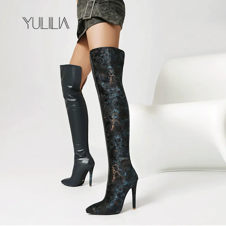 YULILIA Sexy Fashion Nightclub Party Wedding Office Over Knee Boots Pointed Toe Back Zipper Women Plus Size High Heel Boots
YULILIA Sexy Fashion Nightclub Party Wedding Office Over Knee Boots Pointed Toe Back Zipper Women Plus Size High Heel Boots