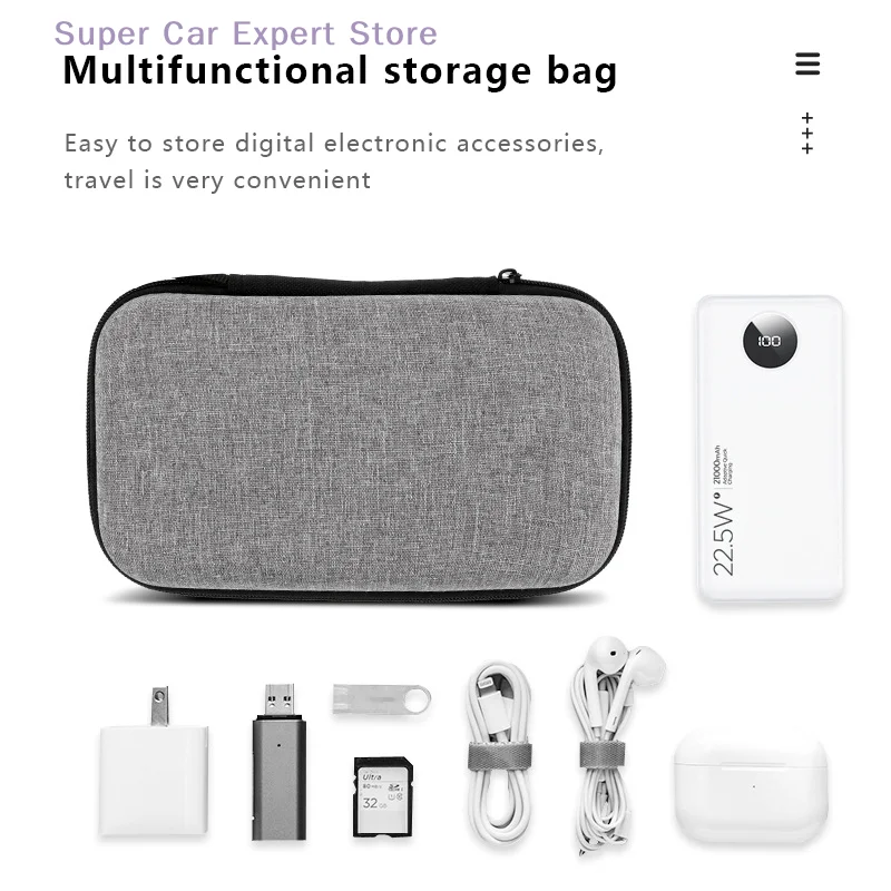 Mini Portable EVA Storage Bag Pouch Carrying Bag Zipper Earphone Case For Airpod Earphone/Phone/Charging Cable Accessories
Mini Portable EVA Storage Bag Pouch Carrying Bag Zipper Earphone Case For Airpod Earphone/Phone/Charging Cable Accessories