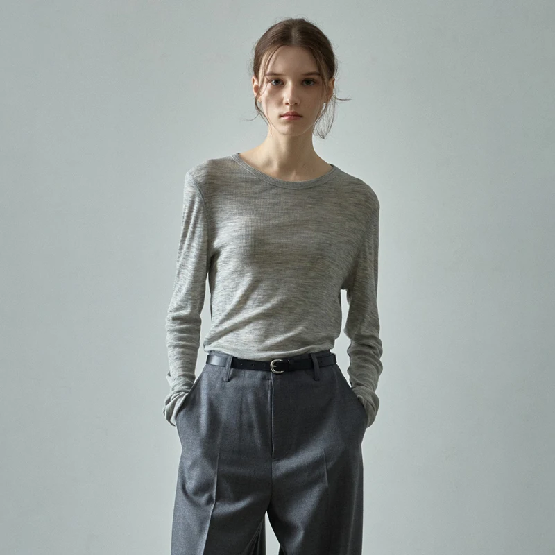 Корейский классический облегающий вязаный топ из шерсти с круглым вырезом для женщин, однотонный, для повседневной носки, осень-зима
Корейский классический облегающий вязаный топ из шерсти с круглым вырезом для женщин, однотонный, для повседневной носки, осень-зима