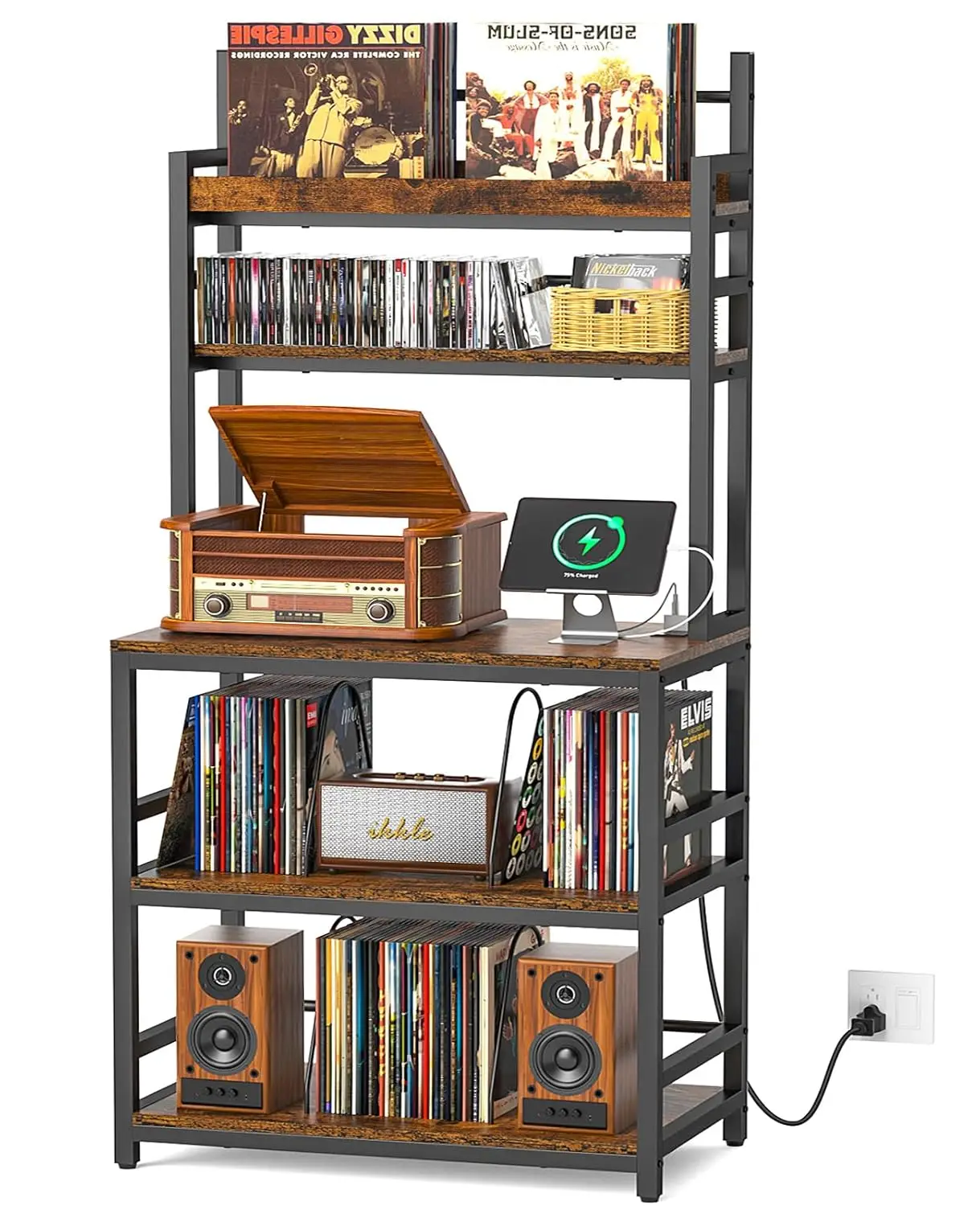 Large Record Player Stand with Vinyl Storage Shelf, 5-Tier Record Player Table Holds Up 500+ Albums, Turntable, Customized
Large Record Player Stand with Vinyl Storage Shelf, 5-Tier Record Player Table Holds Up 500+ Albums, Turntable, Customized