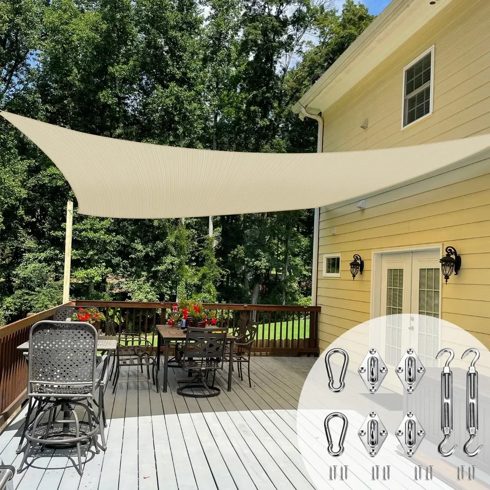Sun Shade Sail 18' x 18' Beige Sun Shade Canpoy with Hardware Kit Square Shade Cloth U*V Block for Patio Garden School Park Out
Sun Shade Sail 18' x 18' Beige Sun Shade Canpoy with Hardware Kit Square Shade Cloth U*V Block for Patio Garden School Park Out