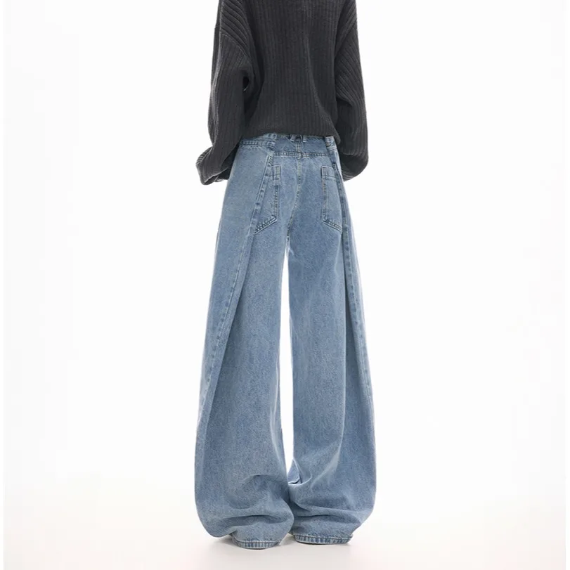 Модные синие мешковатые женские плиссированные джинсы Y2K 202, трендовые брюки для женской одежды, прямые корейские повседневные джинсовые брюки
Модные синие мешковатые женские плиссированные джинсы Y2K 202, трендовые брюки для женской одежды, прямые корейские повседневные джинсовые брюки