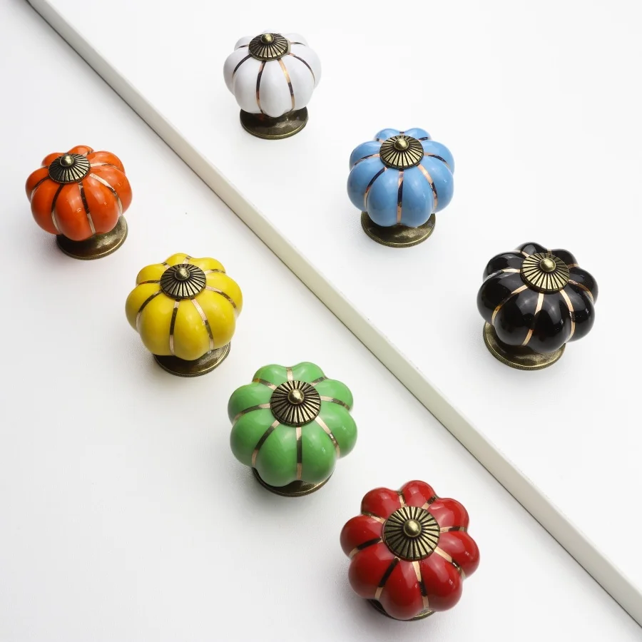 Vintage Ceramic Pumpkin Drawer Knobs Furniture Door Handles Kitchen Cabinet Pulls Closet Wardrobes Handles Accessories
Vintage Ceramic Pumpkin Drawer Knobs Furniture Door Handles Kitchen Cabinet Pulls Closet Wardrobes Handles Accessories