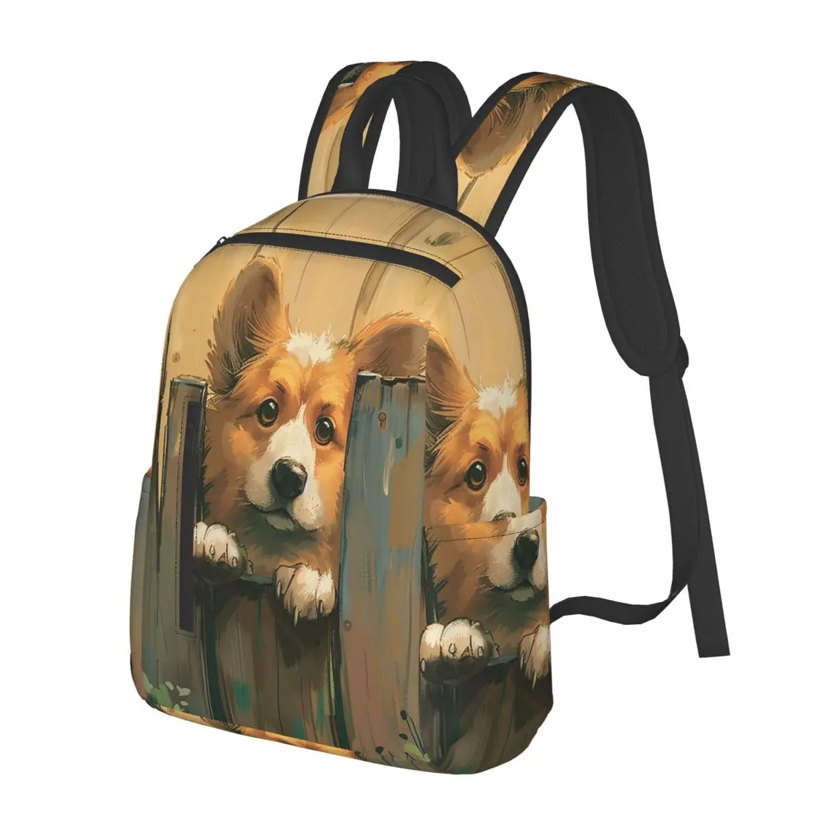 Cute Dogs Puppy On The Fence Student Backpack School Bag Hiking Travel Daypack for Men Women Bookbag Shoulder Bags
Cute Dogs Puppy On The Fence Student Backpack School Bag Hiking Travel Daypack for Men Women Bookbag Shoulder Bags