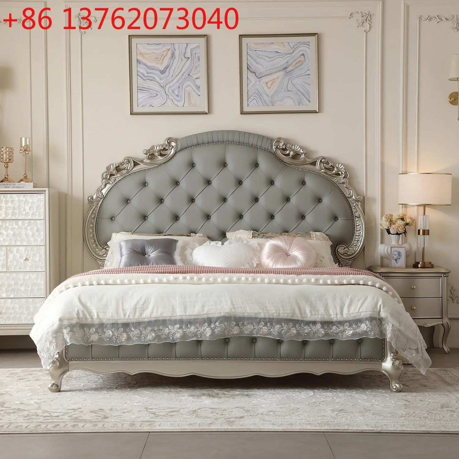 XX American solid wood bed master bedroom 1.8 meters double bed European court carved princess bed
XX American solid wood bed master bedroom 1.8 meters double bed European court carved princess bed